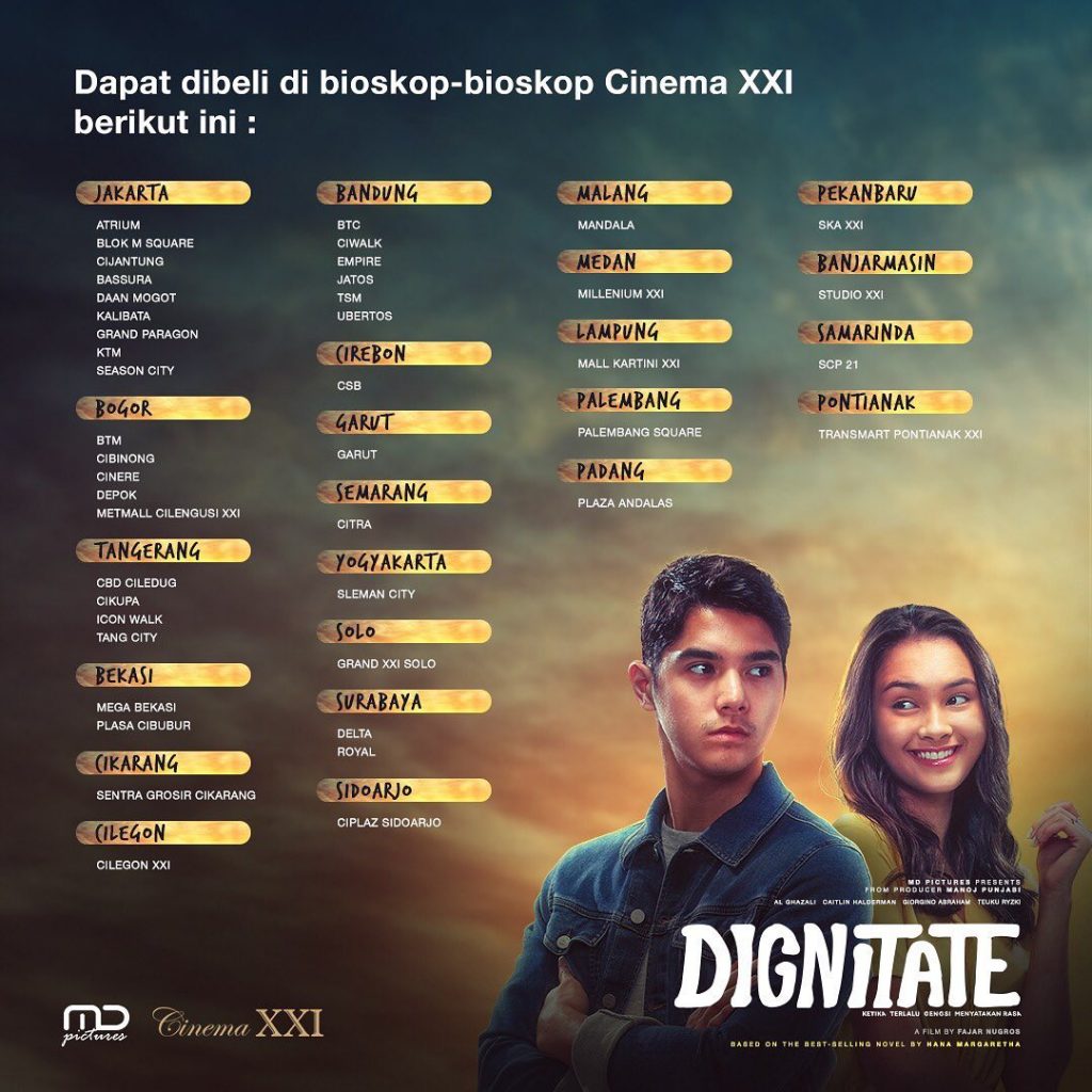 Tiket Nonton Film Dignitate Bisa Dibeli Sekarang DI XXI dan CGV