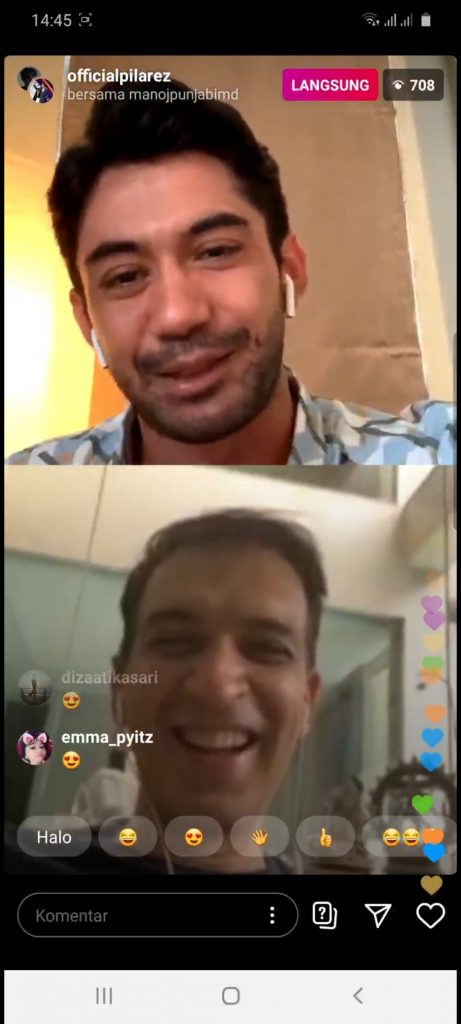 Seru Sekali Tadi Manoj Punjabi & Reza Rahadian LIVE di Instagram
