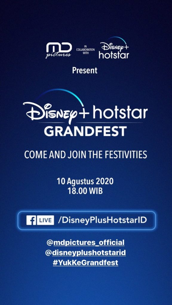 Hari ini jangan lupa ikuti keseruan bersama di Facebook Live Disney+ Hotstar Grandfest pukul 18.00 WIB!