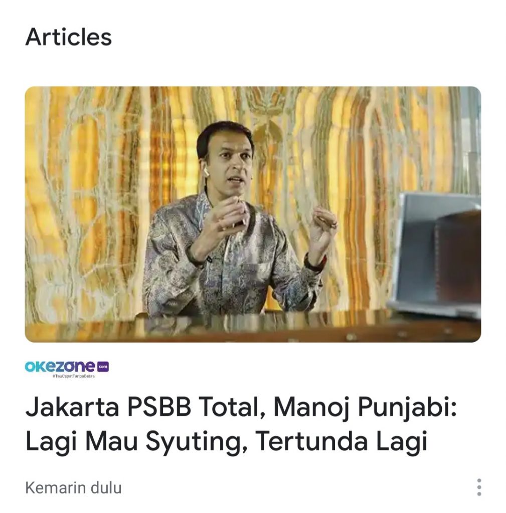 Jakarta PSBB Total, Manoj Punjabi: Lagi Mau Syuting, Tertunda Lagi -celebrity.okezone.com
