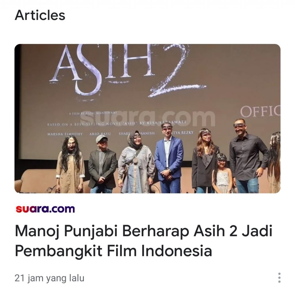 Manoj Punjabi Berharap Asih 2 Jadi Pembangkit Film Indonesia -Suara.com
